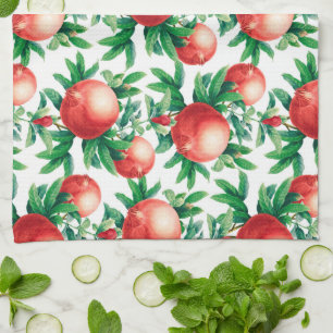 Pomegranate Fruits Pattern Tea Towel