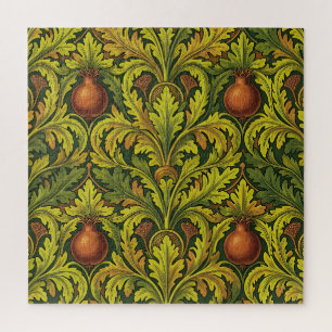 Pomegranate Golden Foliage Ornate William Morris Jigsaw Puzzle