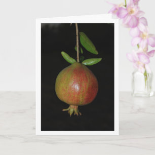 Pomegranate Hanging from Tree at Night Card