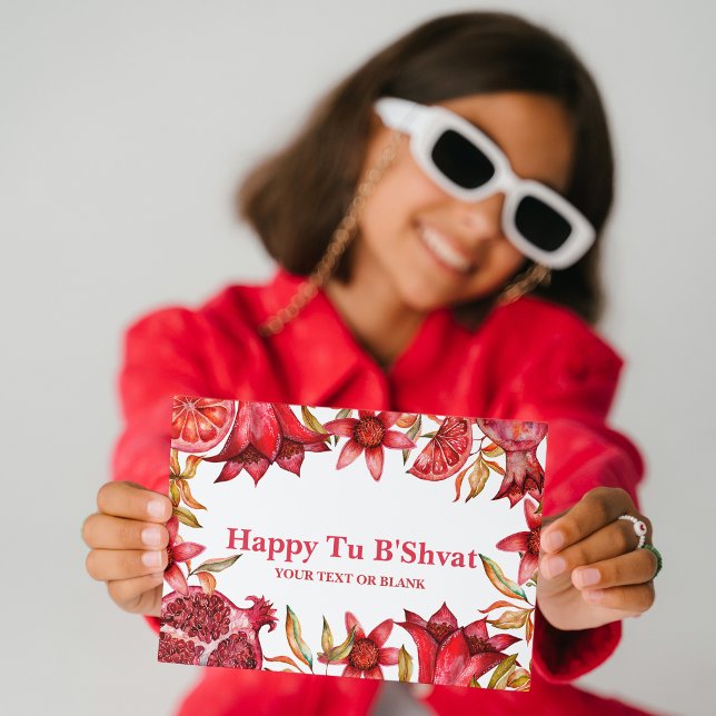 Pomegranate Happy Tu B'shvat  Holiday Postcard (Creator Uploaded)