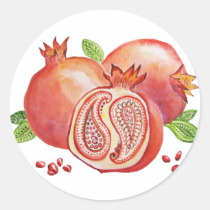 Pomegranate Happy Yalda Classic Round Sticker