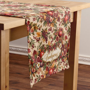 Pomegranate Heirloom Friendsgiving Short Table Runner