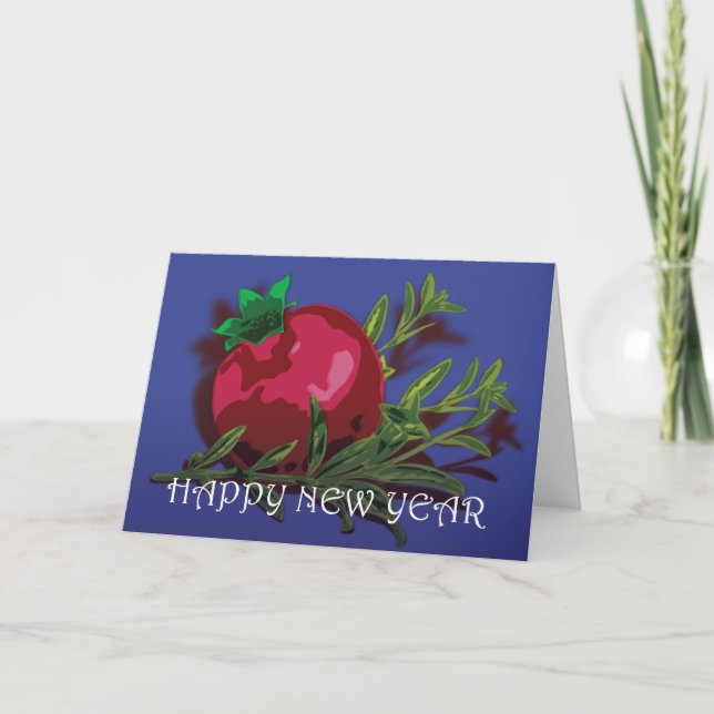 Pomegranate Holiday Card (Front)