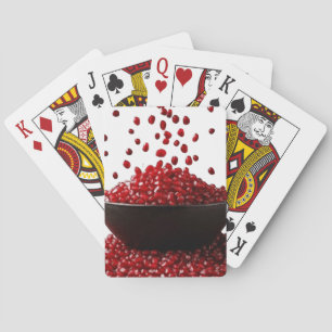 Pomegranate Illustration – Elegant Fruit Design Playing Cards