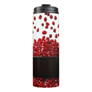 Pomegranate Illustration – Elegant Fruit Design Thermal Tumbler