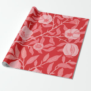 Pomegranate in Christmas Red Wrapping Paper