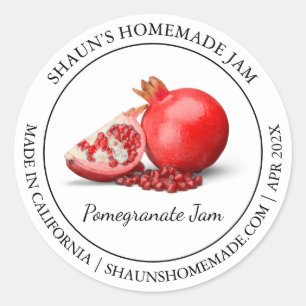 Pomegranate Jam Modern label