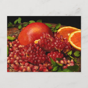 Pomegranate, Orange and Mint Postcard