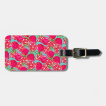 Pomegranate Painted Luggage Tag
