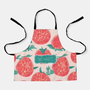 Pomegranate Pastel Colourful Personalised Pattern Apron