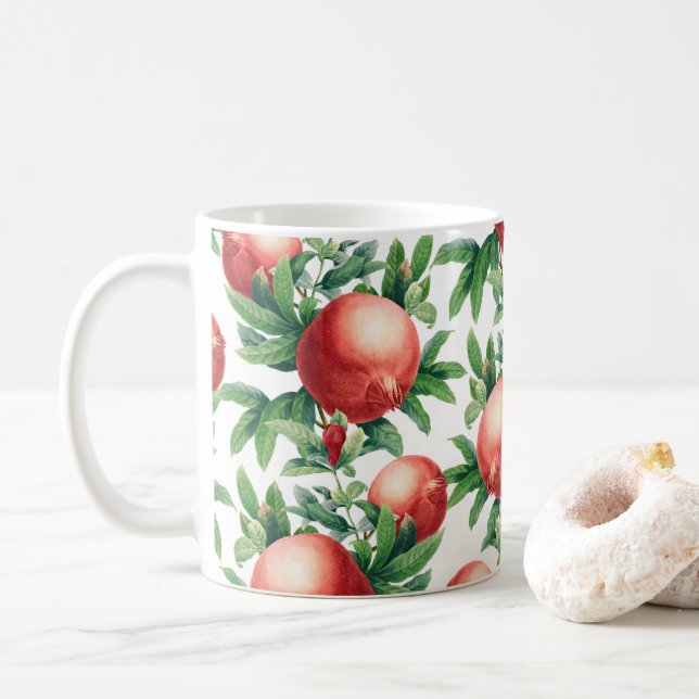 Pomegranate Pattern Coffee Mug (With Donut)
