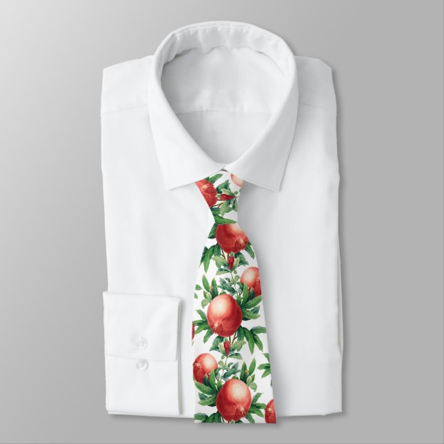 Pomegranate Pattern Tie (Tied)