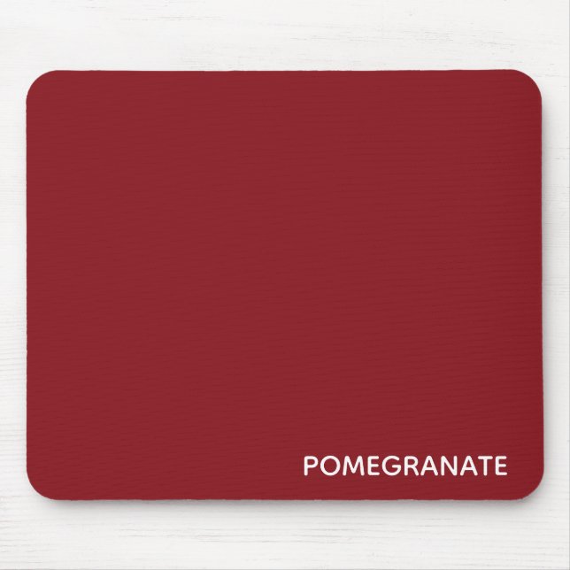 Pomegranate red color name mouse mat (Front)