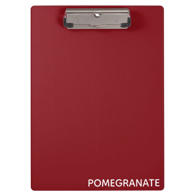Pomegranate red colour name clipboard (Front)