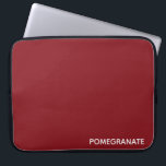 Pomegranate red colour name laptop sleeve<br><div class="desc">The seeds of the pomegranate are encased in sweet juicy jewels of a rich red colour.</div>