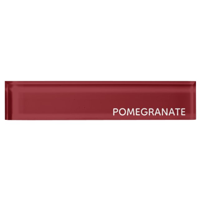 Pomegranate red colour name nameplate (Front)