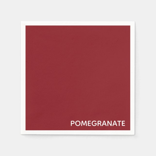 Pomegranate red colour name napkin (Front)