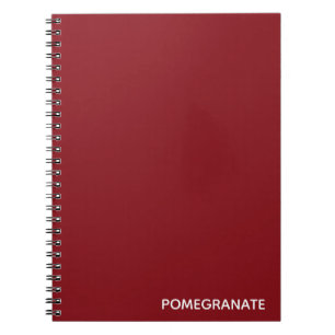 Pomegranate red colour name notebook