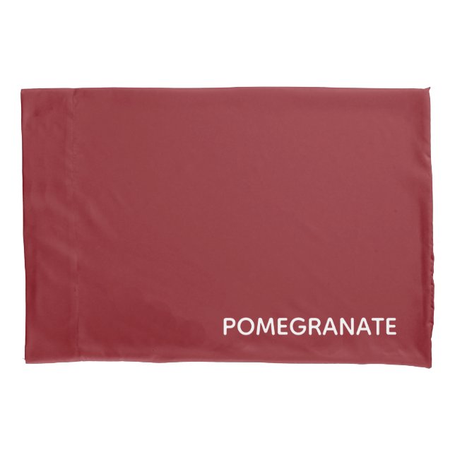 Pomegranate red colour name pillowcase (Front)