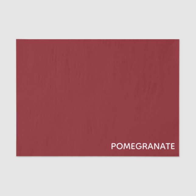 Pomegranate red colour name tissue paper (Front)