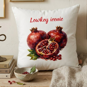 Pomegranate Red Rich Oil Paint Aesthetic Elegant  Cushion