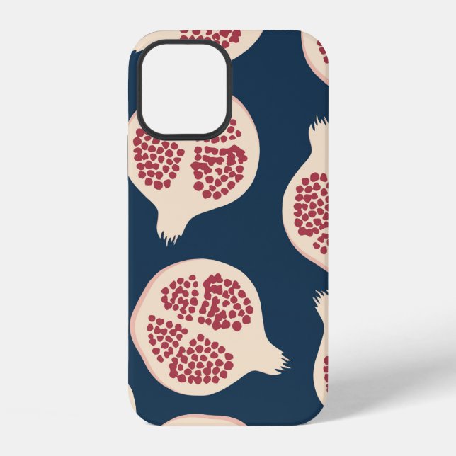 Pomegranate seamless pattern,background with pomeg iPhone case (Back)