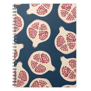 Pomegranate seamless pattern,background with pomeg notebook