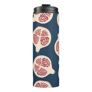 Pomegranate seamless pattern,background with pomeg thermal tumbler