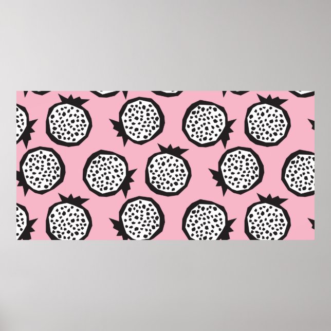 Pomegranate seamless pattern in modern abstract st poster (Front)