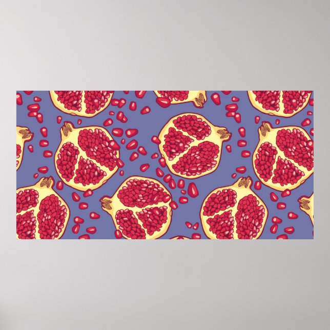 Pomegranate seamless pattern. poster (Front)