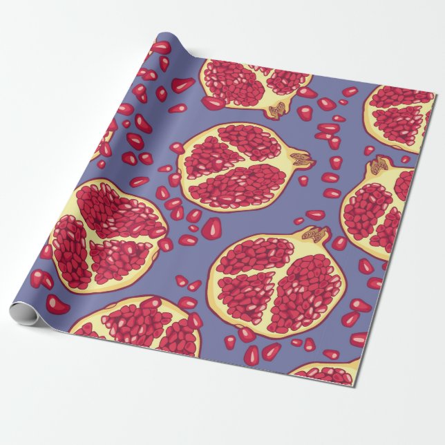 Pomegranate seamless pattern. wrapping paper (Unrolled)