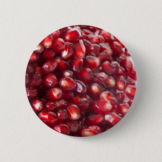 Pomegranate seeds 6 cm round badge (Front)
