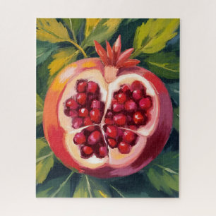 Pomegranate Seeds Fruit Painting Jigsaw Puzzle