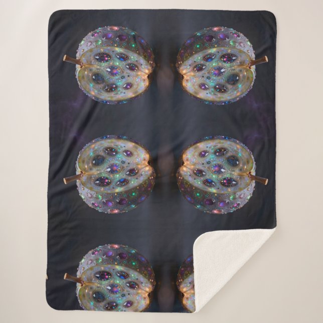 Pomegranate  sherpa blanket (Front)