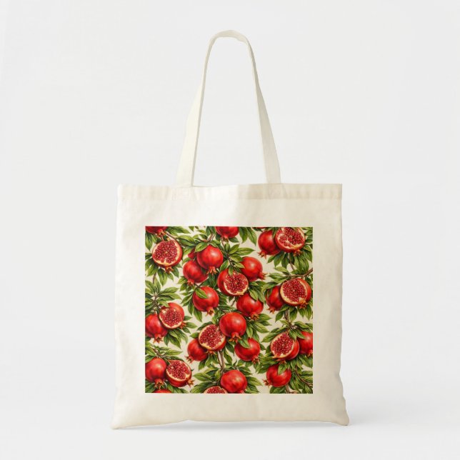 Pomegranate Slices Botanical Tote Bag (Front)