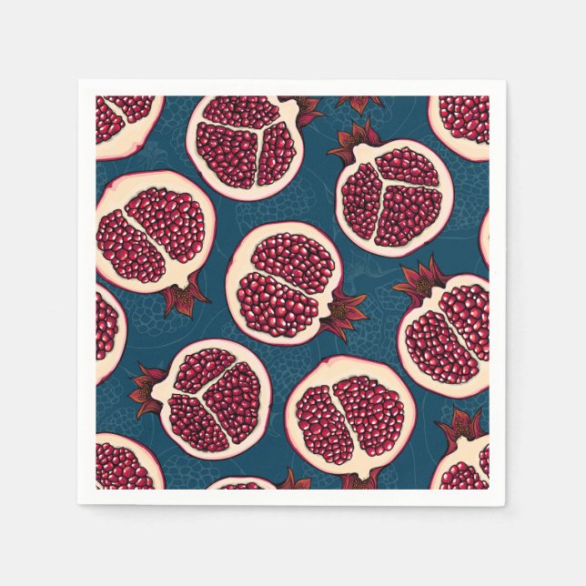 Pomegranate slices napkin (Front)
