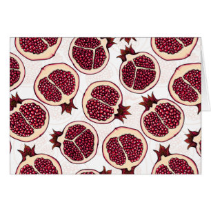 Pomegranate slices on white