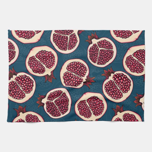 Pomegranate slices tea towel (Horizontal)