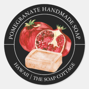 Pomegranate Soap label