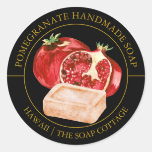 Pomegranate Soap label