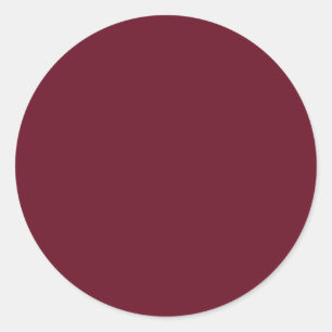 Pomegranate Solid Colour Classic Round Sticker
