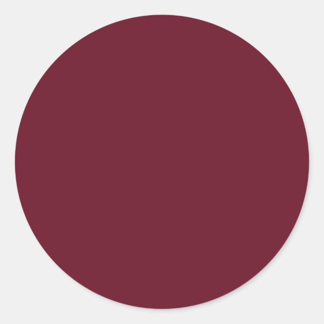 Pomegranate Solid Colour Classic Round Sticker (Front)