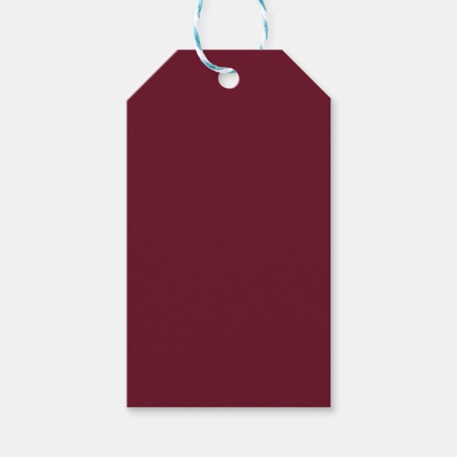 Pomegranate Solid Colour Gift Tags (Front)