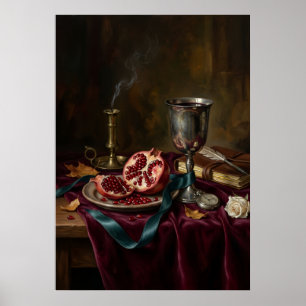 Pomegranate Still Life Poster