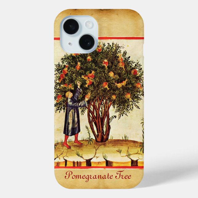 POMEGRANATE TREE ANTIQUE PARCHMENT Case-Mate iPhone CASE (Back)