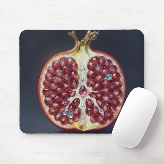 Pomegranate – Valuable Fruit for Health  Mouse Mat (With Mouse)