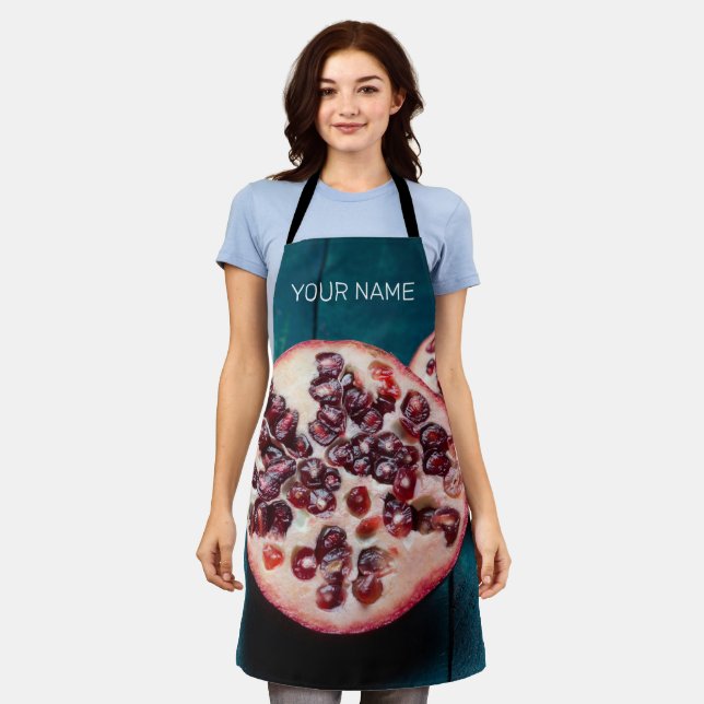 Pomegranate Vegan Fruit Gourmet Foodie Souvenir Apron (Worn)