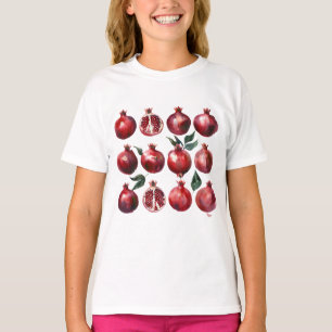 Pomegranate Watercolor Art T-Shirt