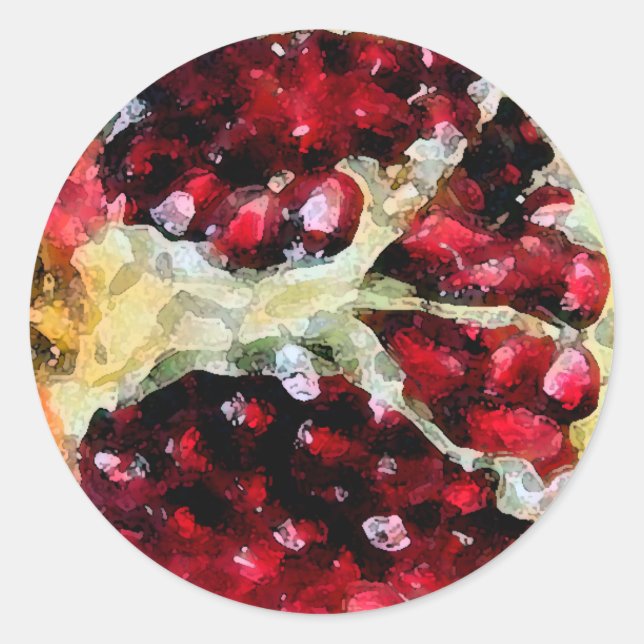 Pomegranate Watercolor - sticker (Front)