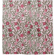 Pomegranate William Morris magenta  Shower Curtain